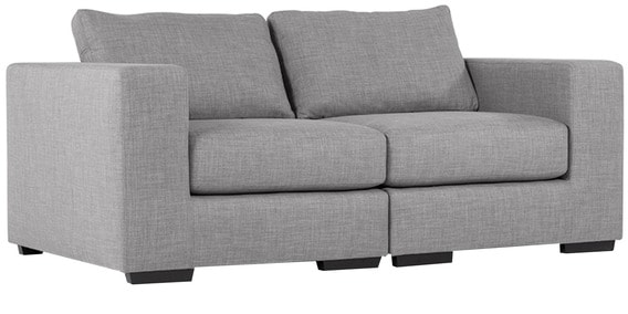 Buy Emilio Superb Two Seater Sofa In Light Grey Colour By Furny Online ...