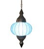EMANATE HOME Round Blue Aluminium Pendant