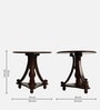 Emara Teak Wood End Table In Walnut Finish