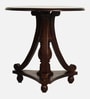 Emara Teak Wood End Table In Walnut Finish