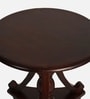 Emara Teak Wood End Table In Walnut Finish