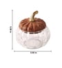 Ember Glass Jar Glass & Acacia Wood with Metal Knob