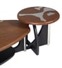 Ember Metal Nesting Coffee Table Set in Brown Finish (Set of 2)