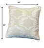 Merletto 100% Cotton 16x16 Inches Embroidered Cushion Cover in Off White Colour