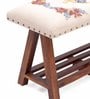 Embroidered wooden bench in Multi Colour