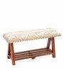 Embroidered wooden bench in Multi Colour