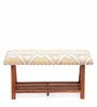 Embroidered wooden bench in Multi Colour