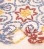 Embroidered wooden bench in Multi Colour