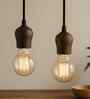 Emelia Black Wood Hanging Light