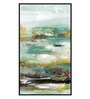 Emerald Green Canvas Framed Landscape Art Panels Set of 2
