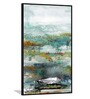 Emerald Green Canvas Framed Landscape Art Panels Set of 2