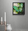Emerald Butterfly Handmade Acrylic Paint On Canvas Unframed