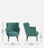 Emerald Chic Velvet Accent Chair In Light Green Colour