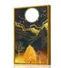 Emerald Moon Multicolour Synthetic Wood Wall Art