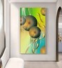 Emerald Oasis Koi Glass Finish Vertical Wall Art