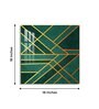 Emerald Radiance Glass Finish Square Wall Art