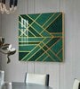 Emerald Radiance Glass Finish Square Wall Art