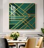 Emerald Radiance Glass Finish Square Wall Art