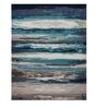 Blue Persian Viscose 5 ft x 7 ft Hand Tufted Carpet