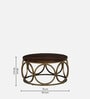 Emerant Metal Coffee Table In Matte Gold Finish