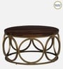 Emerant Metal Coffee Table In Matte Gold Finish