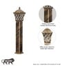Emerita Single Light Outdoor Bollard Light In Antique Gold Finish