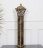 Emerita Single Light Outdoor Bollard Light In Antique Gold Finish