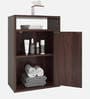 Emi Side Table with Storage in Walnut Finish