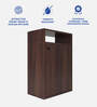 Emi Side Table with Storage in Walnut Finish