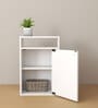 Emi Side Table with Storage in White Colour