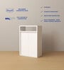 Emi Side Table with Storage in White Colour