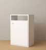 Emi Side Table with Storage in White Colour