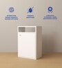 Emi Side Table with Storage in White Colour