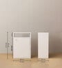 Emi Side Table with Storage in White Colour