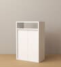 Emi Side Table with Storage in White Colour