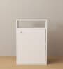 Emi Side Table with Storage in White Colour