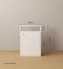 Emi Side Table with Storage in White Colour