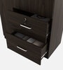 Emika 3 Door Wardrobe in Urban Walnut Finish with Drawers