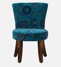 Emiko Fabric Slipper Chair In Teal Colour