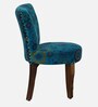 Emiko Fabric Slipper Chair In Teal Colour