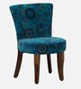 Emiko Fabric Slipper Chair In Teal Colour