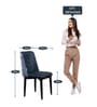 Emil Fabric Dining Chair In Blue Colour