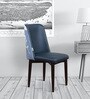 Emil Fabric Dining Chair In Blue Colour