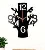 Emilia Engineered Wood Black Wall Clock