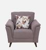 Emilia Fabric 1 Seater Sofa In Brown Colour