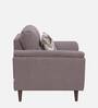 Emilia Fabric 1 Seater Sofa In Brown Colour
