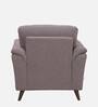 Emilia Fabric 1 Seater Sofa In Brown Colour
