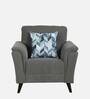 Emilia Fabric 1 Seater Sofa In Dark Grey Colour