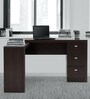 Emily Office Desk In Dark Brown Colour