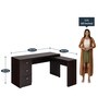 Emily Office Desk In Dark Brown Colour